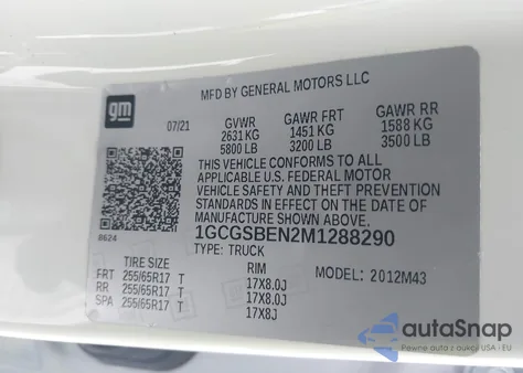 2021 Chevrolet Colorado 2Wd Short Box Wt from USA, damaged, VIN 1GCGSBEN2M1288290